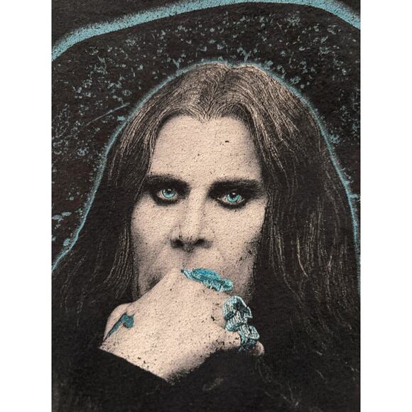 Ozzy Osborne T-Shirt Black Blue Graphic Bat Unisex Music Tee 2XL - Picture 5 of 5